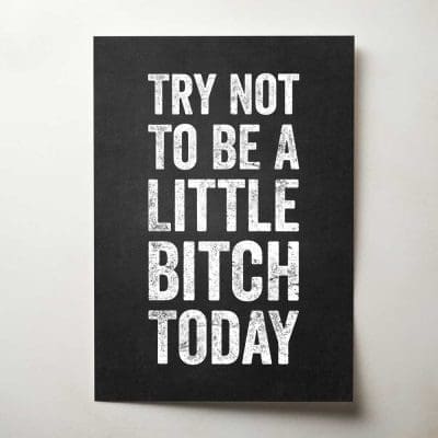 Try Not To Be A Little Bitch Today Thumbnail
